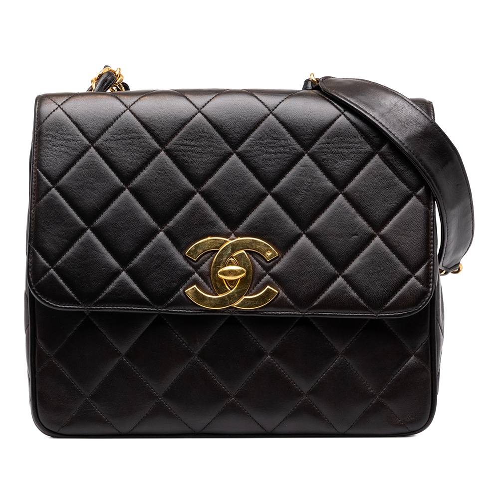 Pre-Loved Chanel XL CC Quilted Lambskin Square Single Flap